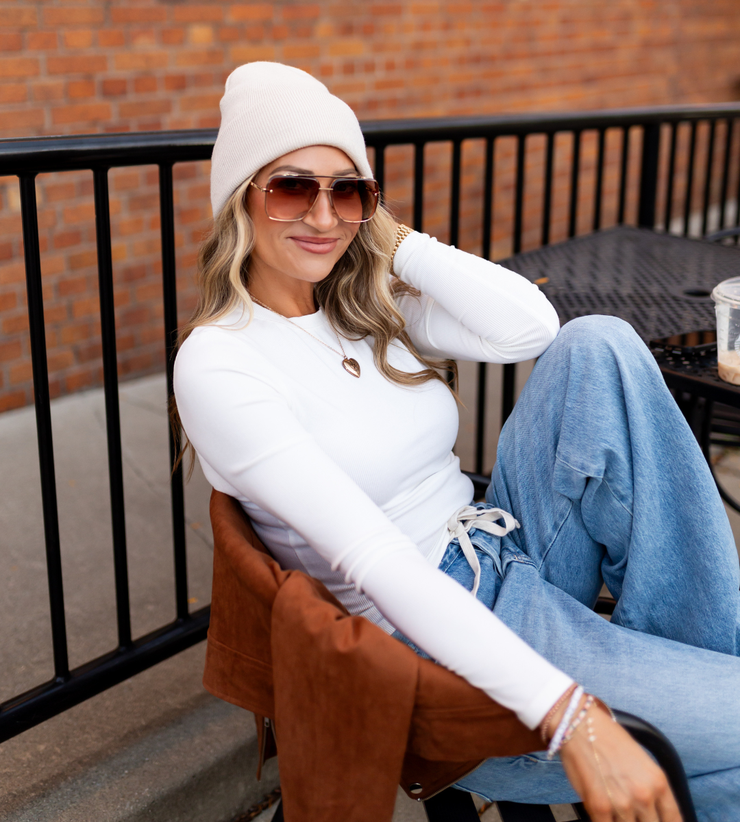 Ribbed Long Sleeved Tee