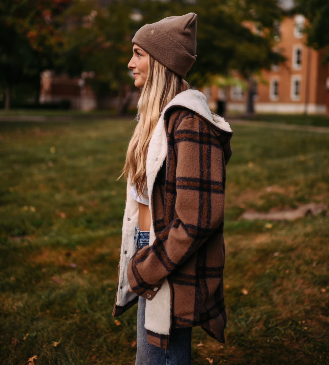 Brown Plaid Shacket