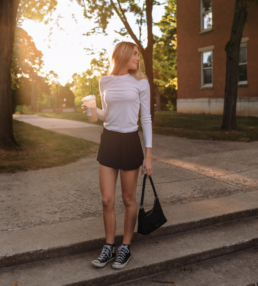 Ribbed Long Sleeved Tee