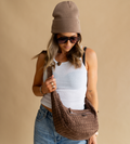 Brown Hand Woven Sling Bag