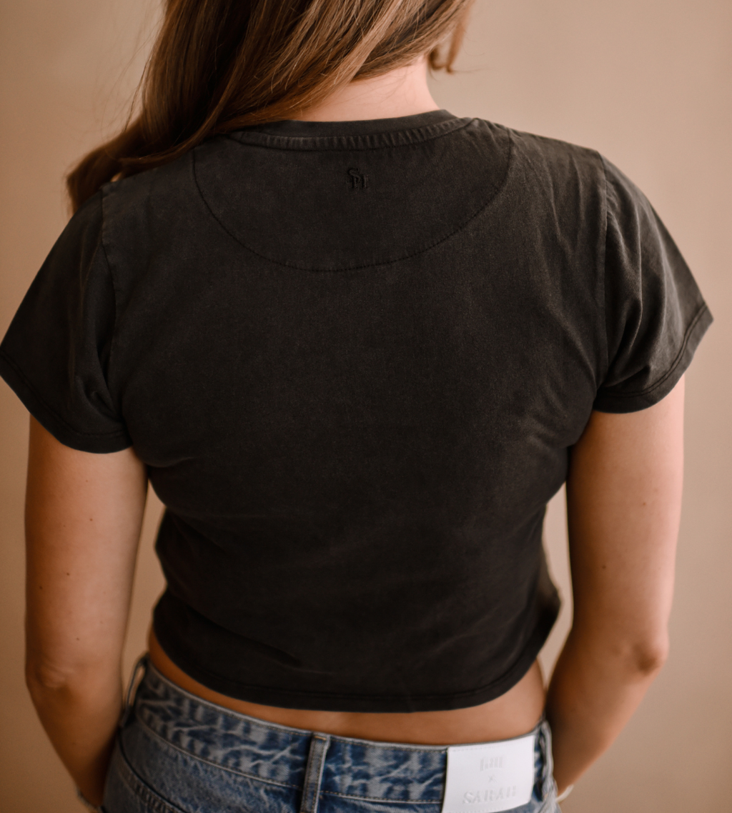 Core Shrunken Tee in Vintage Black