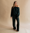Slouchy Sweatshirt in Hunter Green