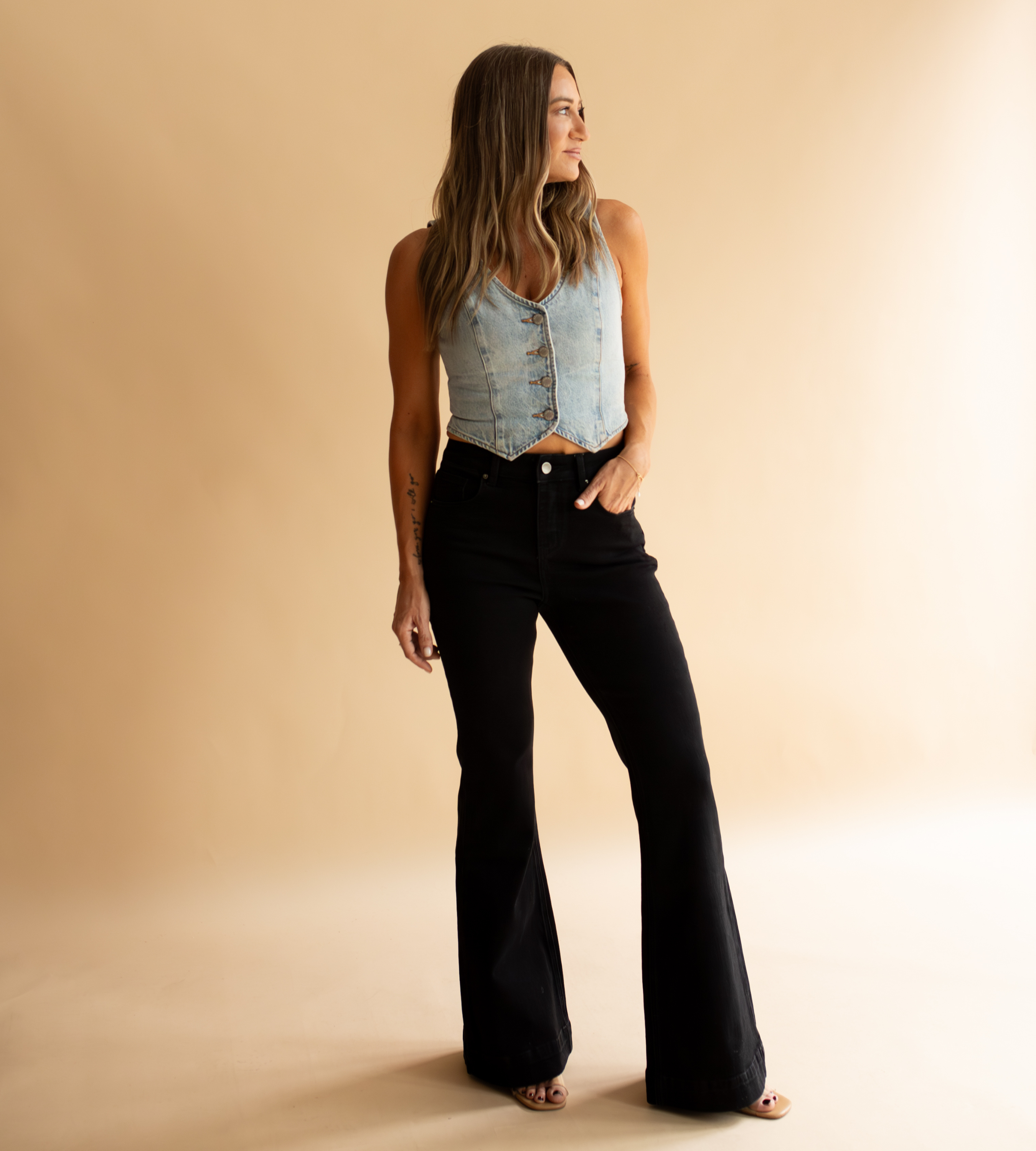 Ivy Flare Denim in Midnight