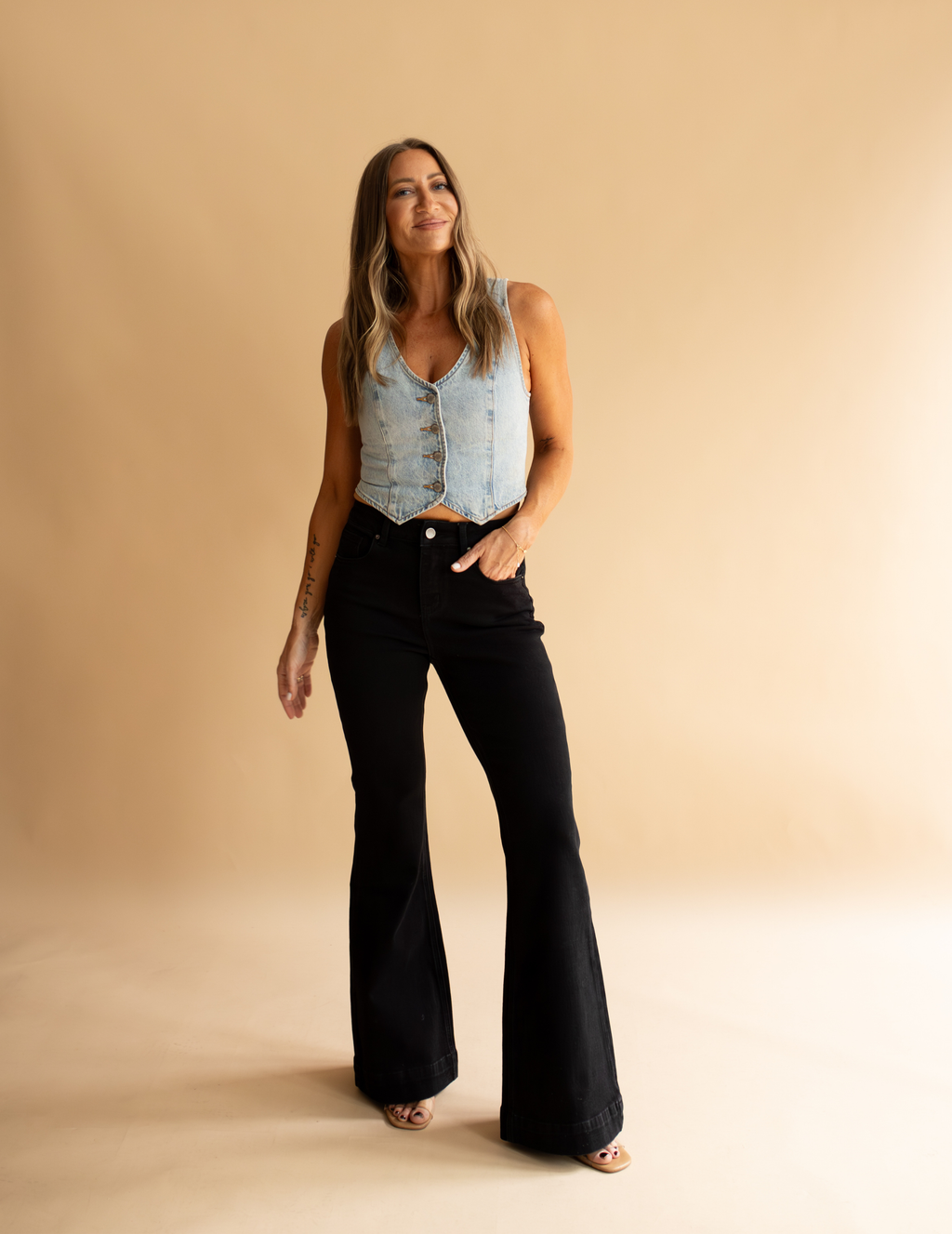 Ivy Flare Denim in Midnight
