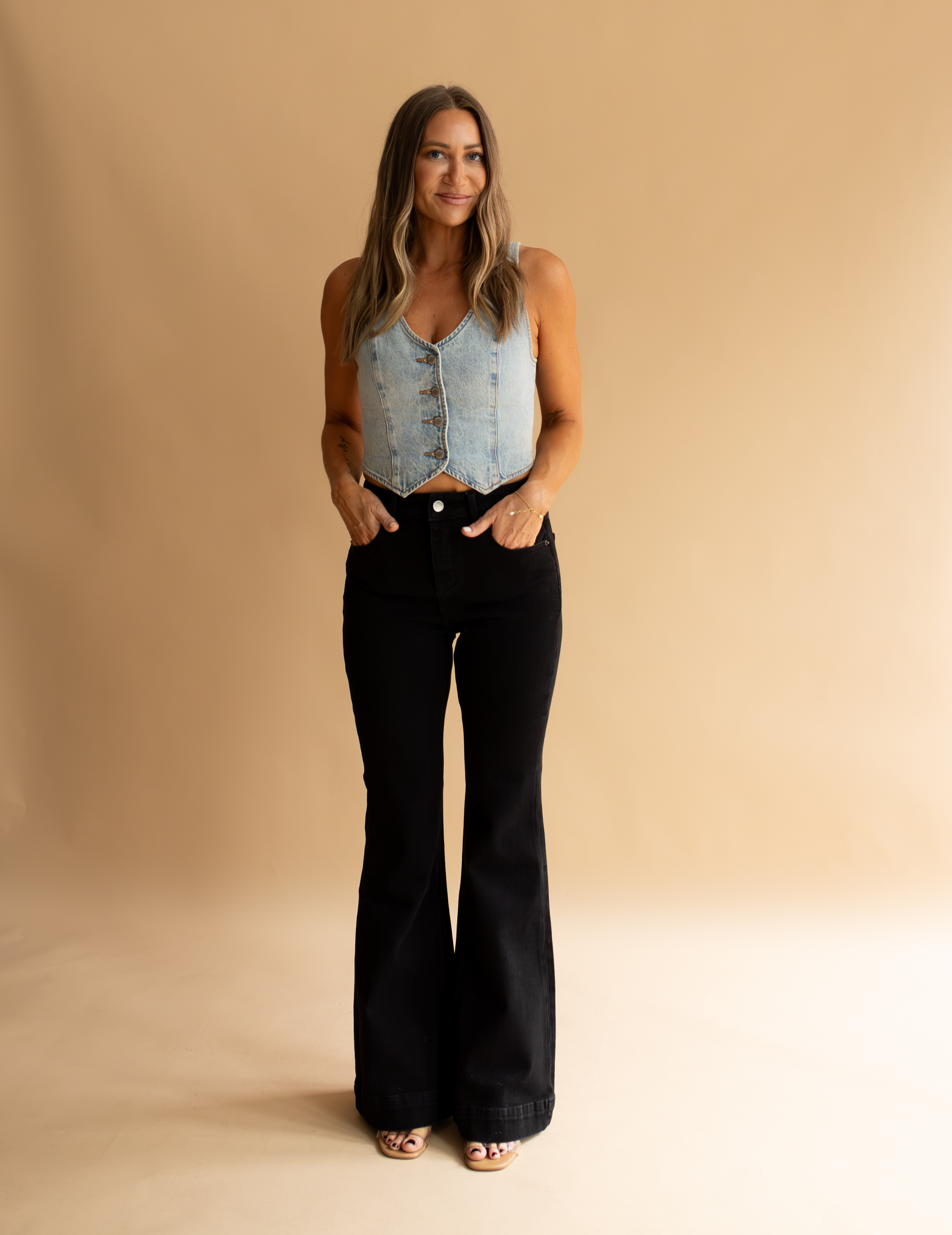Ivy Flare Denim in Midnight