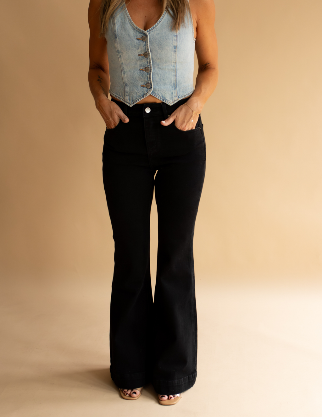 Ivy Flare Denim in Midnight