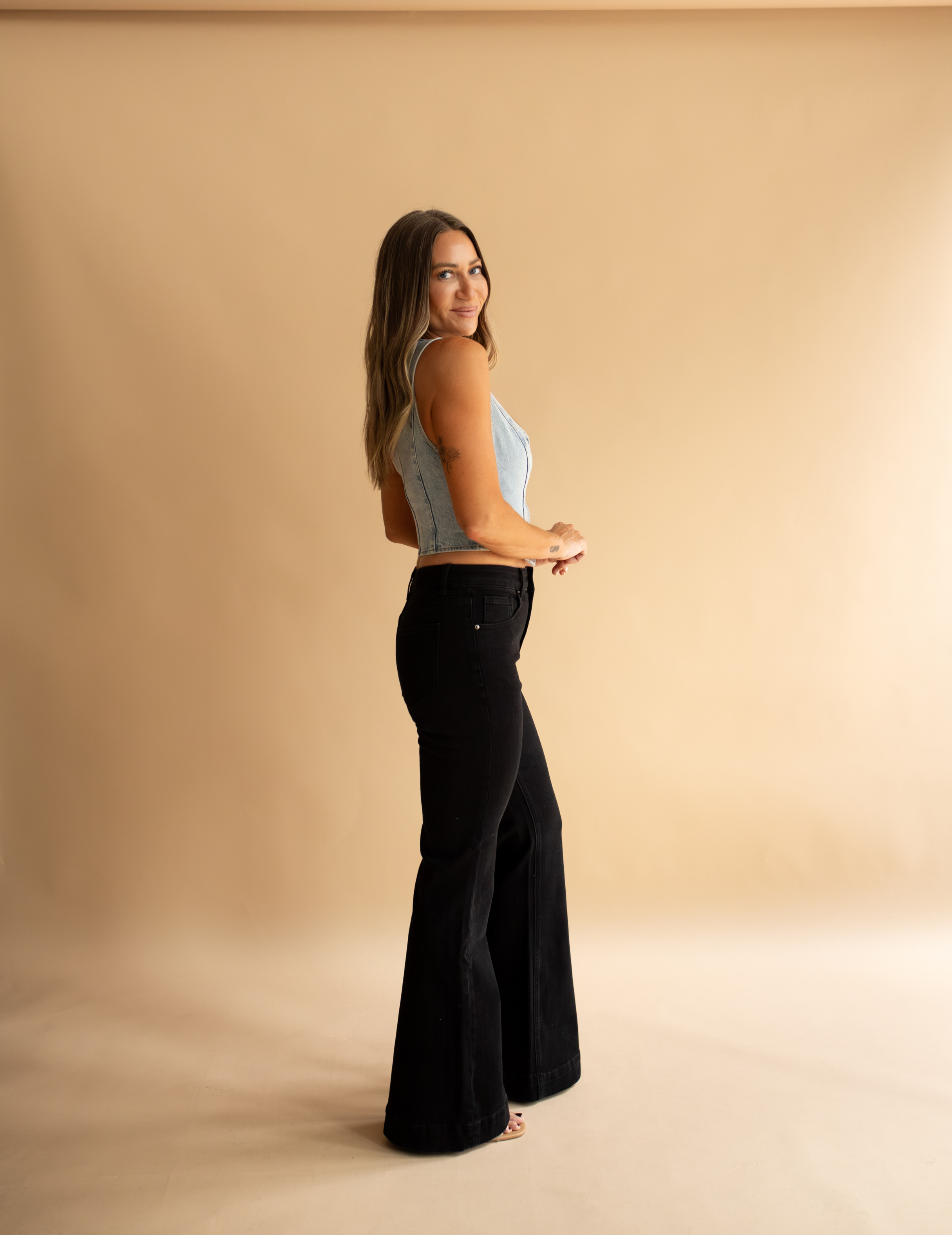Ivy Flare Denim in Midnight