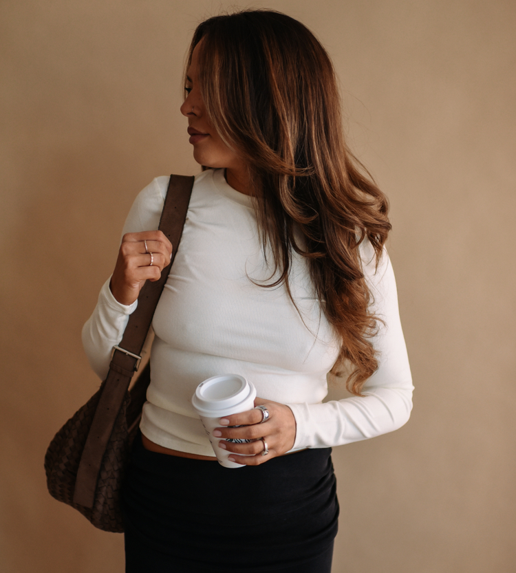 Ribbed Long Sleeved Tee (available in XL)