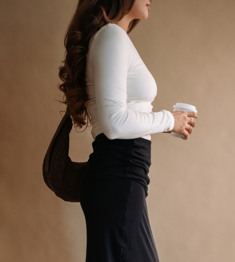 Ribbed Long Sleeved Tee (available in XL)