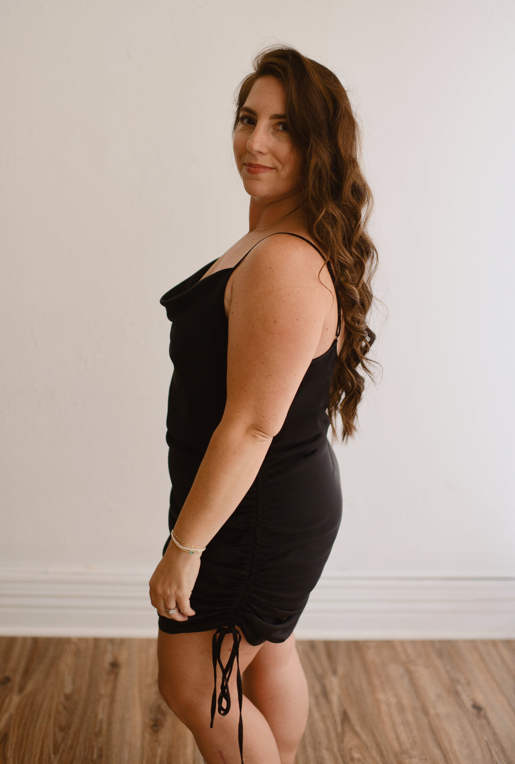 Convertible Slip Dress in Black (available in XL)