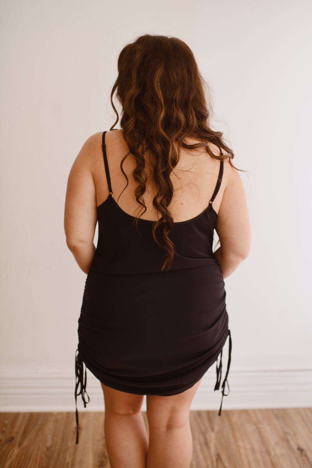 Convertible Slip Dress in Black (available in XL)