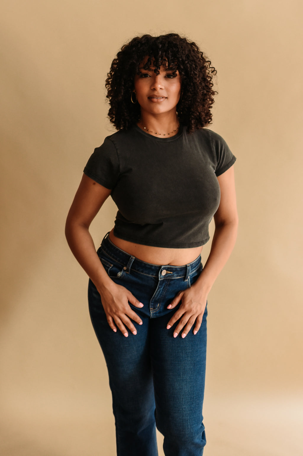 Core Shrunken Tee in Vintage Black